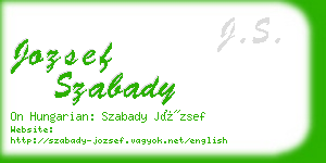 jozsef szabady business card